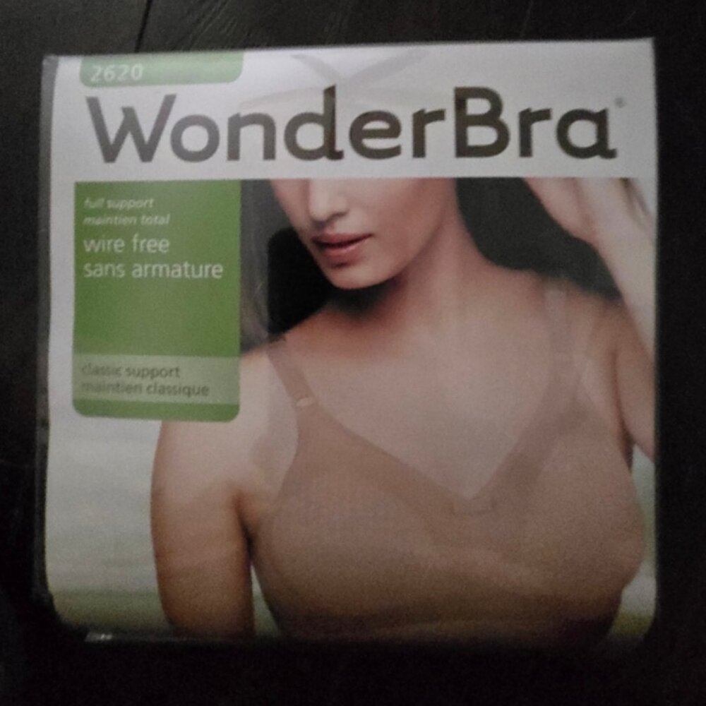New In Box Wonderbra 2620 Wire Free Classic Support 44DD Neutral Everyday